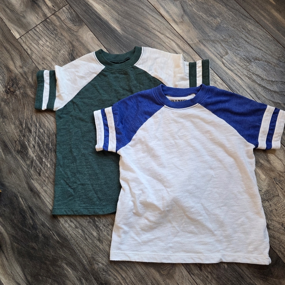 Old Navy Raglan Sleeve T-Shirts - Green and Blue